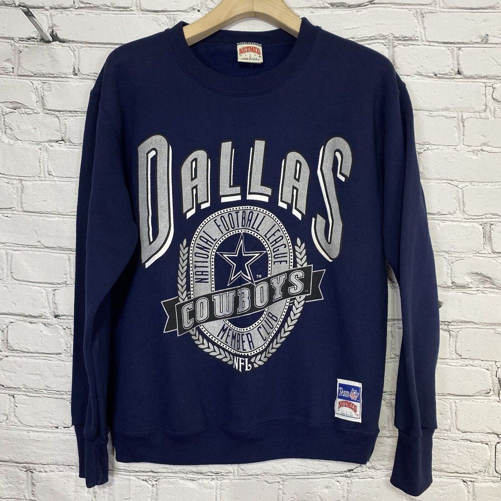 Vintage Dallas Cowboys Members Club Sweatshirt Size M Nutmeg Mills USA Crewneck